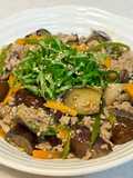 大葉香る♪豚ひき肉ときのこの彩り麻婆茄子