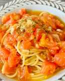 夏野菜★トマトとアンチョビのオイルパスタ