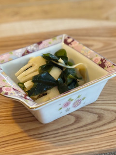 柿の神髄で作る、たけのことワカメの酢の物-レシピのメイン写真