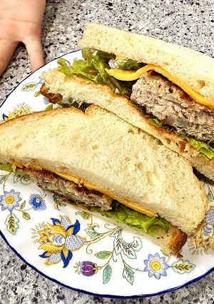 子供と作る！ハンバーガートースト-レシピのメイン写真