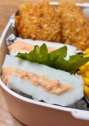 お弁当に☆簡単白はんぺんのたらマヨサンド-レシピのメイン写真