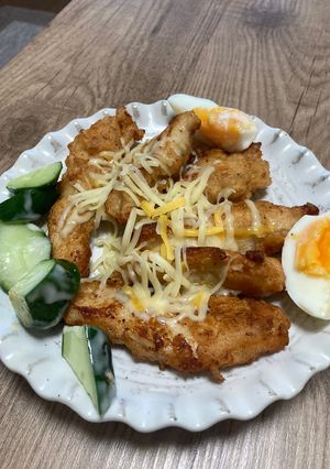 鶏胸肉 唐揚げ あとからチーズ乗せ-レシピのメイン写真