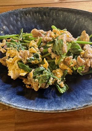 【今夜の夕飯に♪】青菜と豚こまのチャンプルー-レシピのメイン写真
