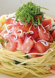 和えるだけ！トマトとしらすの冷製パスタ-レシピのメイン写真