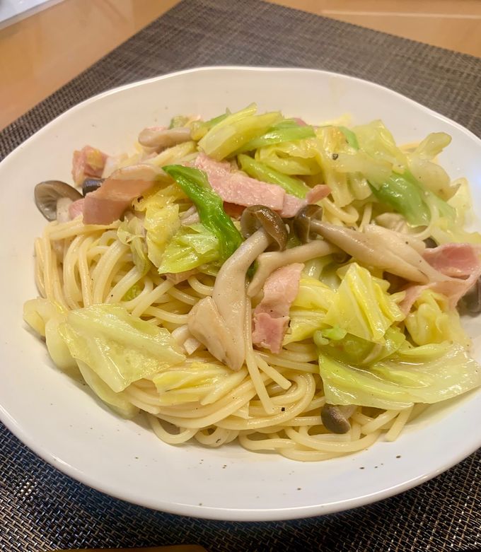 春キャベツ⭐︎しめじ⭐︎ベーコンのパスタ-レシピのメイン写真