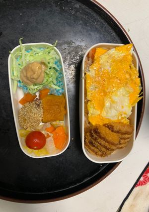 レンジクリームタコライス味オムライス弁当-レシピのメイン写真
