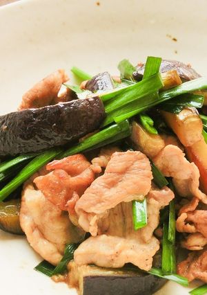 【主菜・副菜】豚ニラなすのポン酢炒め-レシピのメイン写真