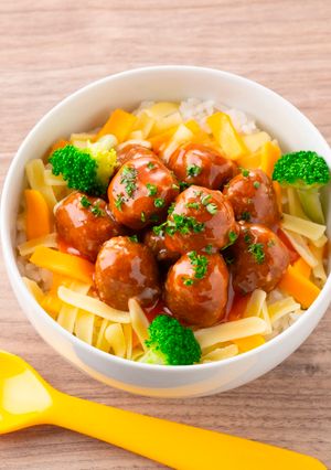 ミートボールチーズ丼-レシピのメイン写真