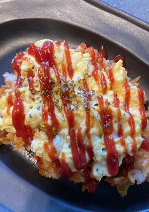 少ない食材でも⭐︎ホットプレートオムライス-レシピのメイン写真