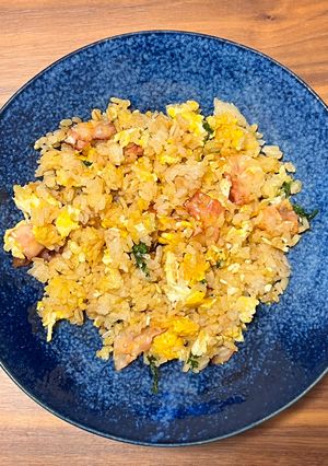 ベーコンとわさび菜のピラフ（チャーハン）-レシピのメイン写真