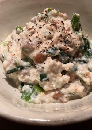 腸育。納豆とほうれん草の白和え-レシピのメイン写真