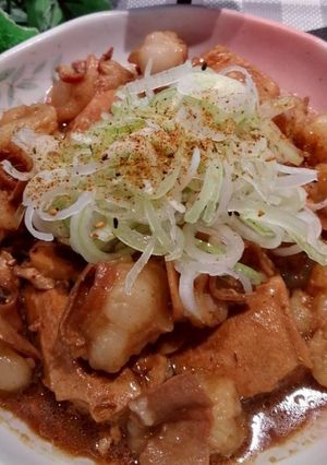 ホルモンと豆腐の煮込み-レシピのメイン写真