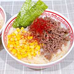 รูปของ 肉ラーメン風♪牛ひき肉たっぷりそうめん♪