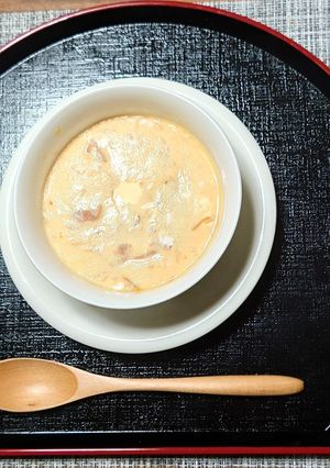 ヨウサマの減塩なめ茸と南高梅の茶碗蒸し-レシピのメイン写真