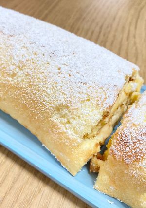 バナナのカスタードロールケーキ-レシピのメイン写真