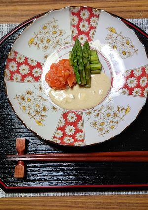 ヨウサマの減塩サーモン&アスパラ前菜-レシピのメイン写真