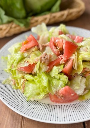 大人気！レタスとトマトのツナサラダ-レシピのメイン写真