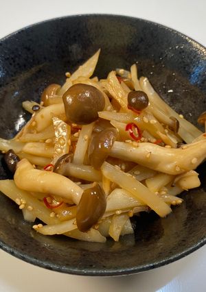 血糖値を下げる！菊芋としめじのきんぴら-レシピのメイン写真