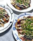 余った天ぷら粉で長芋入りお好み焼き