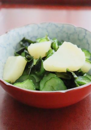 美味★簡単★きゅうりレンジじゃが芋わかめの酢の物-レシピのメイン写真