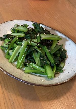 レンチン小松菜の塩昆布和え-レシピのメイン写真