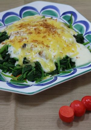 ほうれん草とカキのチーズ焼き-レシピのメイン写真