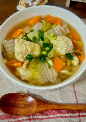 鶏団子と白菜の生姜スープ-レシピのメイン写真