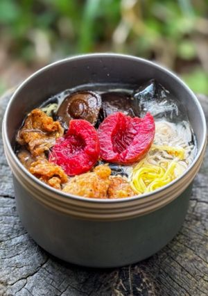 ▲山ごはん▲ささっと1分で梅鶏飯-レシピのメイン写真