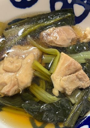 鶏もも肉と小松菜の煮物-レシピのメイン写真