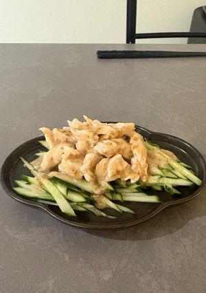 簡単！しっとり鶏むねと胡瓜のサラダ-レシピのメイン写真