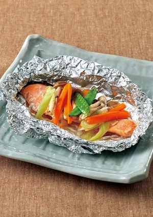 鮭と野菜の酒蒸し-レシピのメイン写真