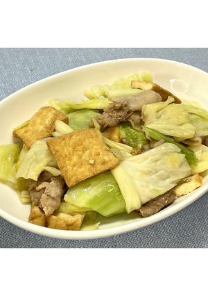 豚肉と厚揚げのキャベツ炒め★動画あり★-レシピのメイン写真