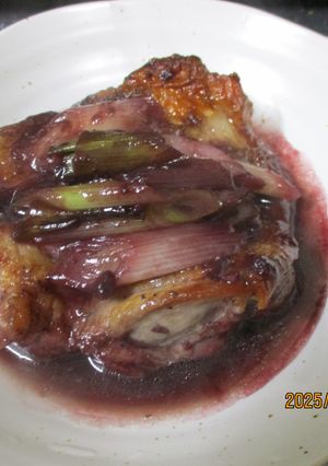 鶏もも肉の ブルーベリージャム煮😋-レシピのメイン写真