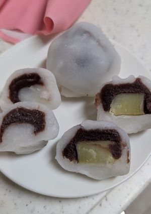 レンジで！いきなり団子風あんこ大福-レシピのメイン写真