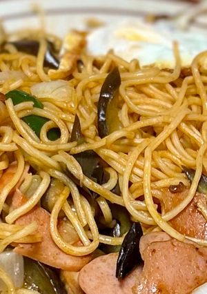 ナスいっぱいでナポリタン焼きそば-レシピのメイン写真