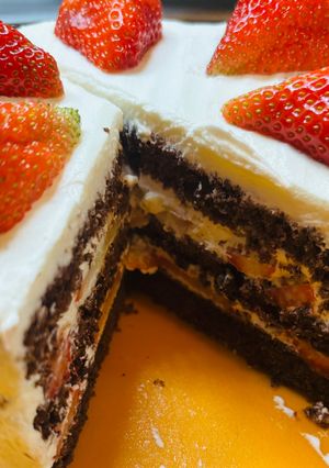 ココアスポンジケーキ15センチ-レシピのメイン写真