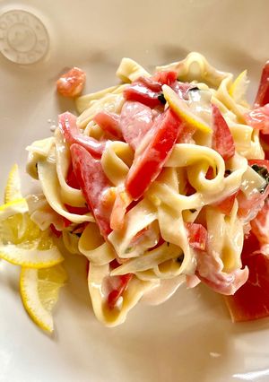 さっぱりレモンヨーグルトクリームパスタ-レシピのメイン写真