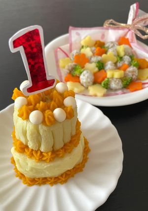 牛乳不使用！サツマイモで赤ちゃんケーキ-レシピのメイン写真