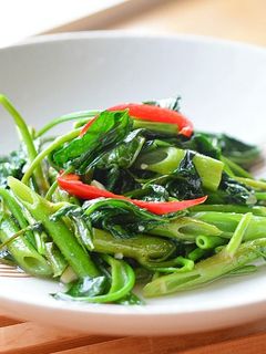 シャキシャキ!空芯菜のきざみにんにく炒め-レシピのメイン写真