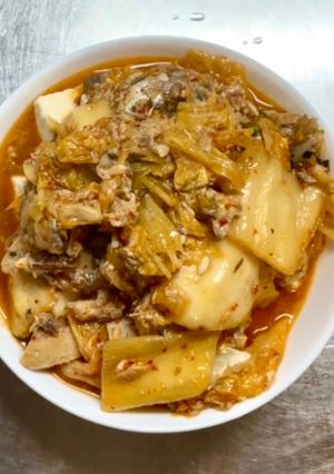 サバ缶で旨辛チゲ風豆腐-レシピのメイン写真