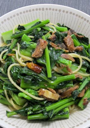のらぼう菜とへしこのパスタ-レシピのメイン写真