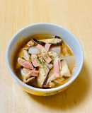大根と干し椎茸とベーコン☆野菜だしスープ