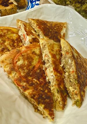 筍入り春巻きの具リメイク卵焼き-レシピのメイン写真
