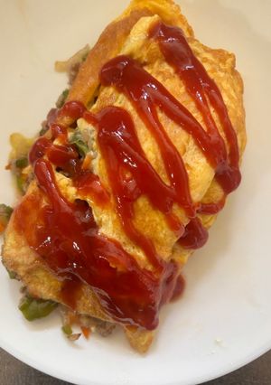 ひき肉と野菜のオムレツ😋-レシピのメイン写真