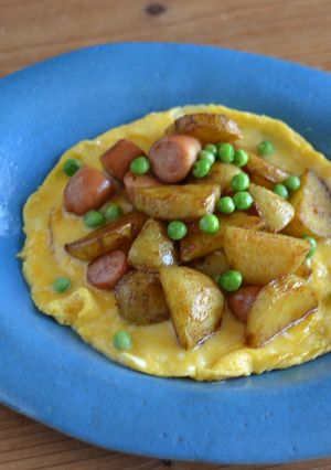 新じゃがカレー味のオープンオムレツ-レシピのメイン写真