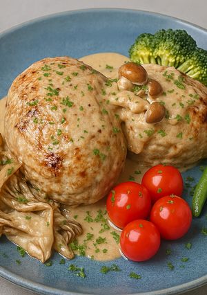 肉食ハンバーグ-レシピのメイン写真