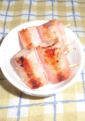 絶品！男子高校生用魚肉ソのベーコン巻き-レシピのメイン写真