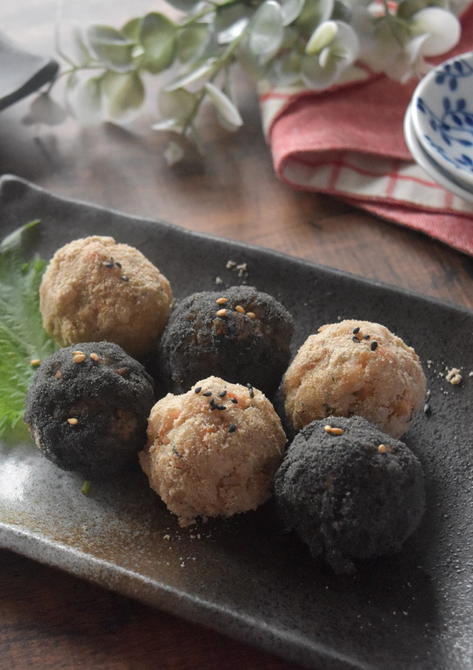 ごまと鮭の混ぜご飯　手毬おにぎり-レシピのメイン写真