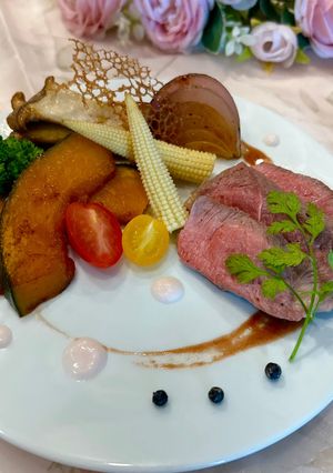 ラム肉のステーキ✽赤ワイン&桜ソース✽-レシピのメイン写真