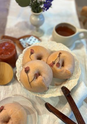 かわいい 簡単 さくら ベーグル-レシピのメイン写真
